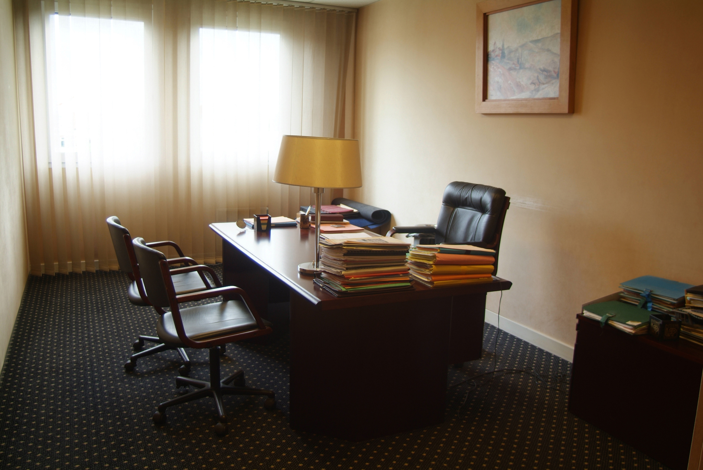 Le bureau, un de travail particulier.