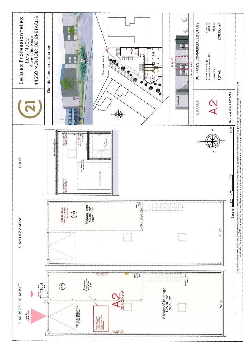 Local d'activité à louer - 208.0 m2 - 44 - Loire-Atlantique