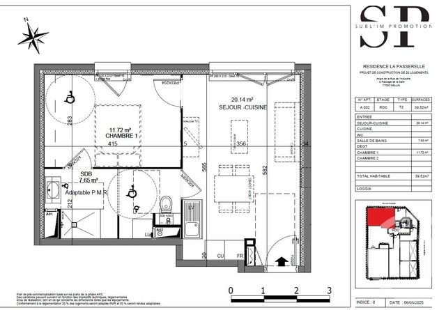 Appartement F2 &agrave; vendre - 2 pi&egrave;ces - 39,52 m2 - Melun - 77 - ILE-DE-FRANCE