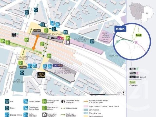 Appartement F1 &agrave; vendre - 1 pi&egrave;ce - 36,19 m2 - Melun - 77 - ILE-DE-FRANCE