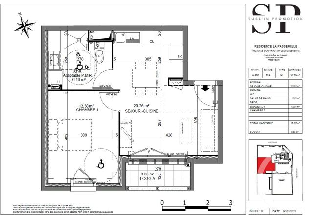 Appartement F2 &agrave; vendre - 2 pi&egrave;ces - 38,76 m2 - Melun - 77 - ILE-DE-FRANCE