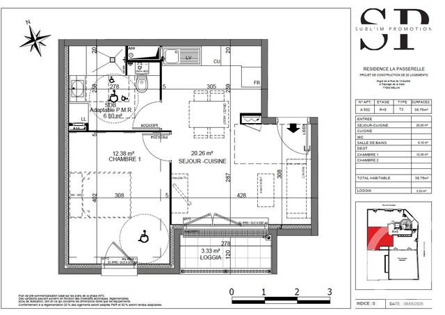 Appartement F2 &agrave; vendre - 2 pi&egrave;ces - 38,76 m2 - Melun - 77 - ILE-DE-FRANCE