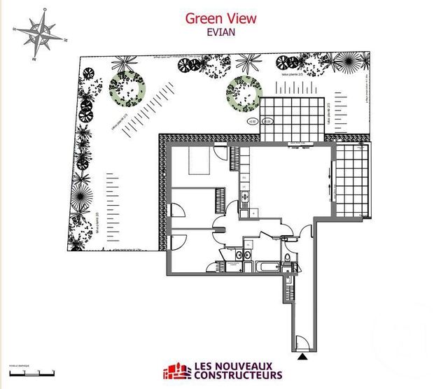 Appartement F4 &agrave; vendre - 4 pi&egrave;ces - 92,46 m2 - Evian Les Bains - 74 - RHONE-ALPES