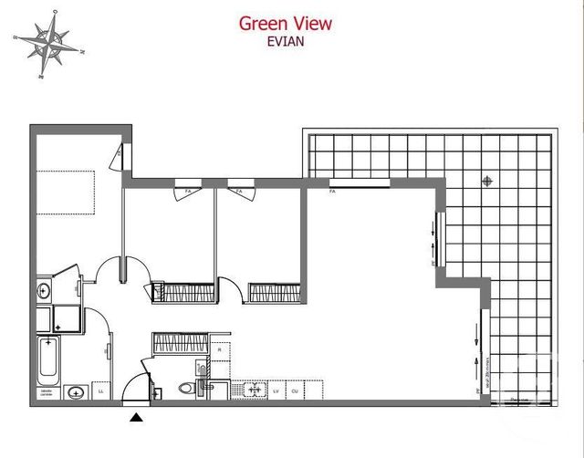 Appartement F4 &agrave; vendre - 4 pi&egrave;ces - 96,05 m2 - Evian Les Bains - 74 - RHONE-ALPES