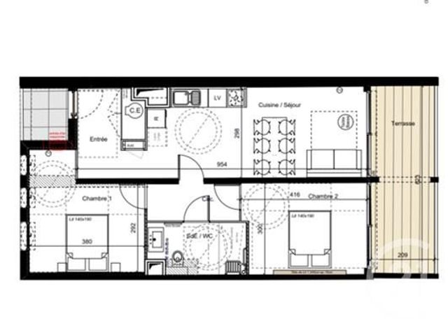 Appartement F1 à vendre - 3 pièces - 61,85 m2 - La Grande Motte - 34 - LANGUEDOC-ROUSSILLON