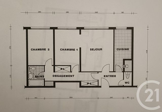 Appartement F3 &agrave; vendre - 3 pi&egrave;ces - 58,43 m2 - Paris - 75017 - ILE-DE-FRANCE