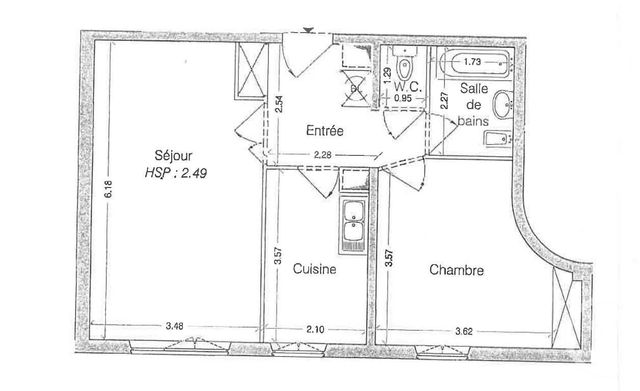Appartement F2 &agrave; louer - 2 pi&egrave;ces - 52,71 m2 - Paris - 75013 - ILE-DE-FRANCE