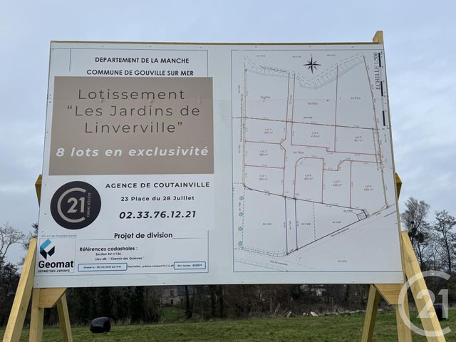 Terrain &agrave; vendre - 386 m2 - Gouville Sur Mer - 50 - BASSE-NORMANDIE
