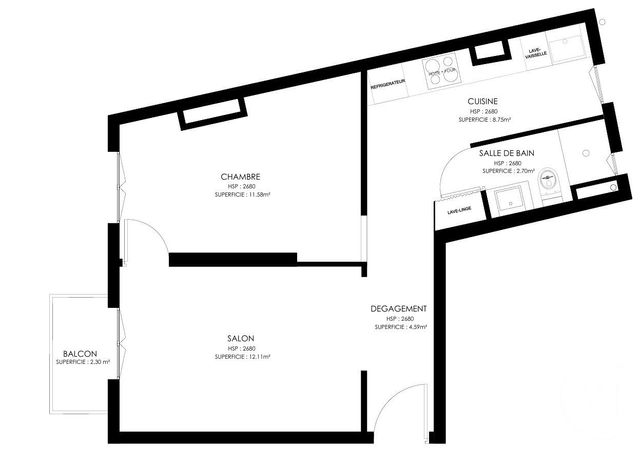 Appartement F2 à vendre - 2 pièces - 39,73 m2 - Paris - 75019 - ILE-DE-FRANCE
