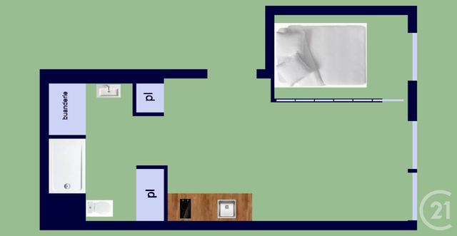 Appartement Studio à vendre - 1 pièce - 27,07 m2 - Paris - 75019 - ILE-DE-FRANCE