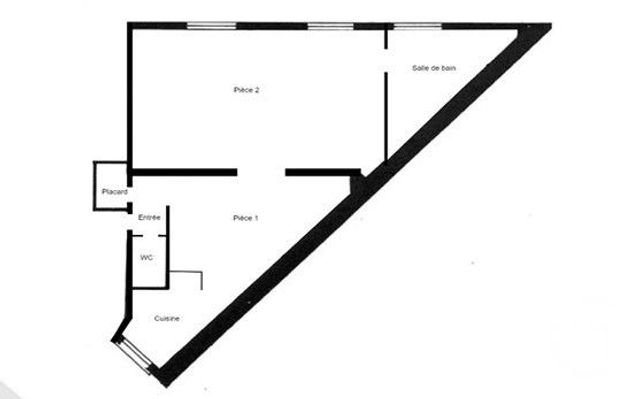 Appartement F2 à vendre - 2 pièces - 35,45 m2 - Paris - 75019 - ILE-DE-FRANCE