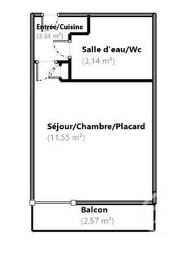 Appartement F1 &agrave; vendre - 1 pi&egrave;ce - 18,03 m2 - Paris - 75019 - ILE-DE-FRANCE