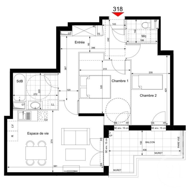 Appartement F3 &agrave; vendre - 3 pi&egrave;ces - 63 m2 - Champigny Sur Marne - 94 - ILE-DE-FRANCE