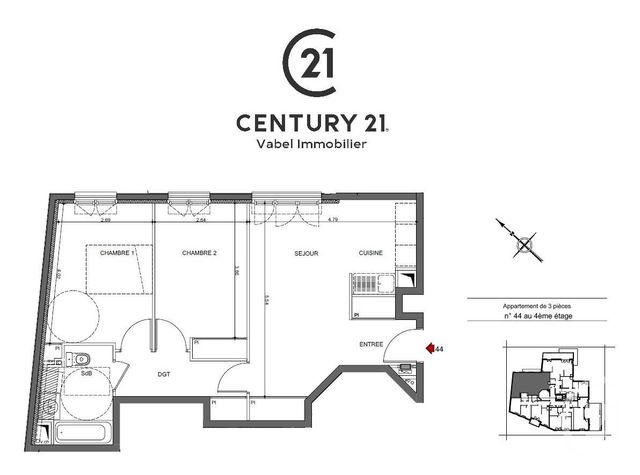Appartement F3 à vendre JOINVILLE LE PONT