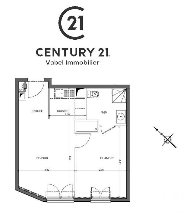 Appartement F2 &agrave; vendre - 2 pi&egrave;ces - 39,23 m2 - Joinville Le Pont - 94 - ILE-DE-FRANCE