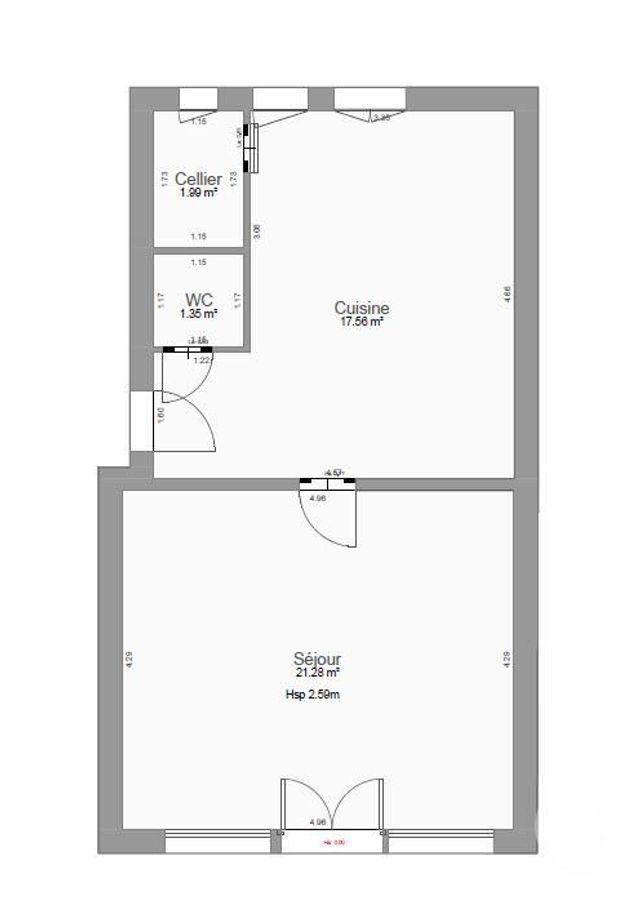 Appartement à vendre - 3 pièces - 57,80 m2 - Paris - 75015 - ILE-DE-FRANCE