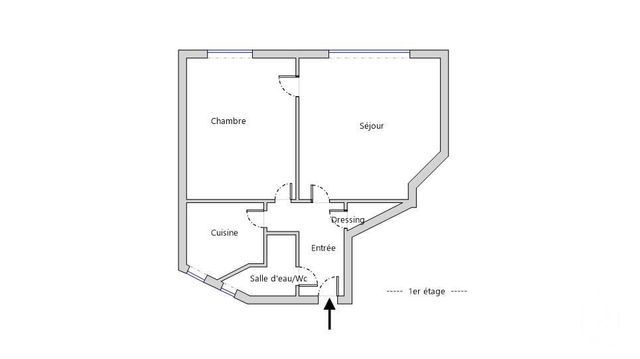 Appartement F2 à vendre - 2 pièces - 32,93 m2 - Paris - 75015 - ILE-DE-FRANCE