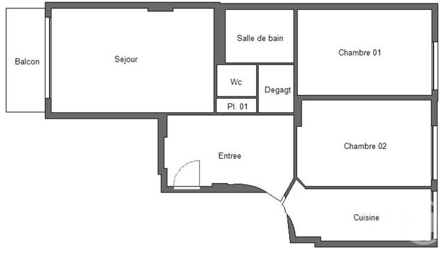 Appartement F3 à vendre - 3 pièces - 70,72 m2 - Paris - 75015 - ILE-DE-FRANCE