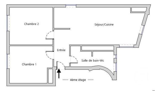 Appartement &agrave; vendre - 3 pi&egrave;ces - 45,30 m2 - Paris - 75015 - ILE-DE-FRANCE