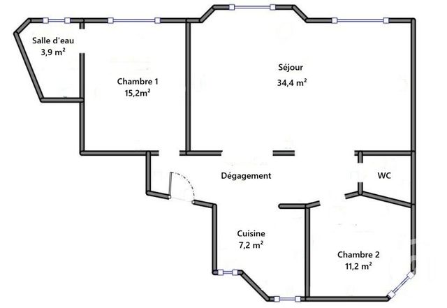 Appartement T4 &agrave; vendre - 4 pi&egrave;ces - 80,41 m2 - Paris - 75015 - ILE-DE-FRANCE