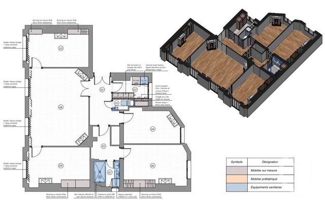 Appartement &agrave; vendre - 6 pi&egrave;ces - 98,35 m2 - Paris - 75015 - ILE-DE-FRANCE