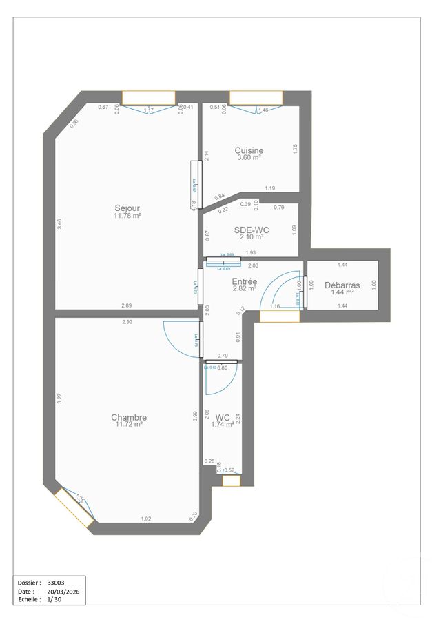 Appartement F2 &agrave; vendre - 2 pi&egrave;ces - 35,20 m2 - Paris - 75015 - ILE-DE-FRANCE