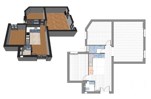Appartement &agrave; vendre - 4 pi&egrave;ces - 80,30 m2 - Paris - 75019 - ILE-DE-FRANCE