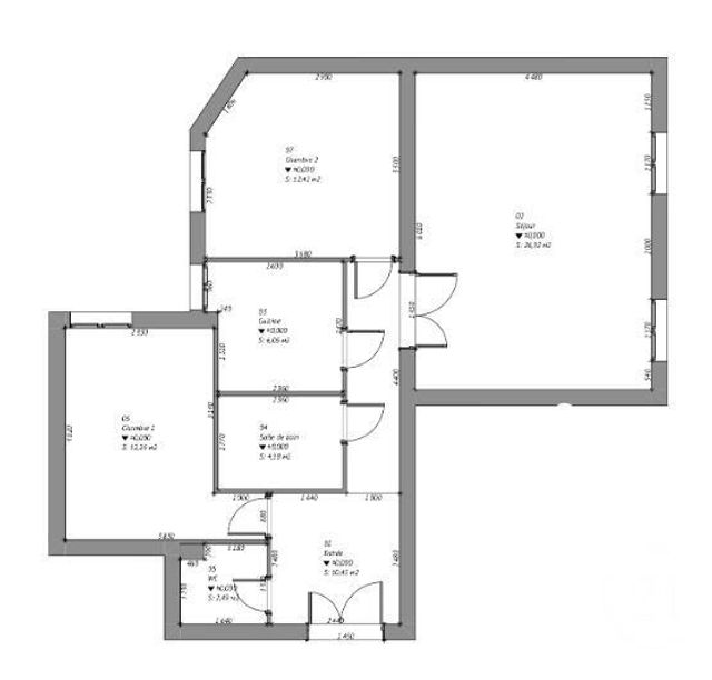 Appartement &agrave; vendre - 4 pi&egrave;ces - 80,30 m2 - Paris - 75019 - ILE-DE-FRANCE