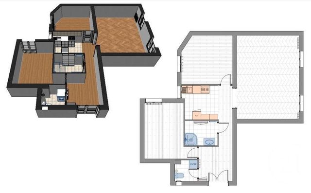 Appartement &agrave; vendre - 4 pi&egrave;ces - 80,30 m2 - Paris - 75019 - ILE-DE-FRANCE