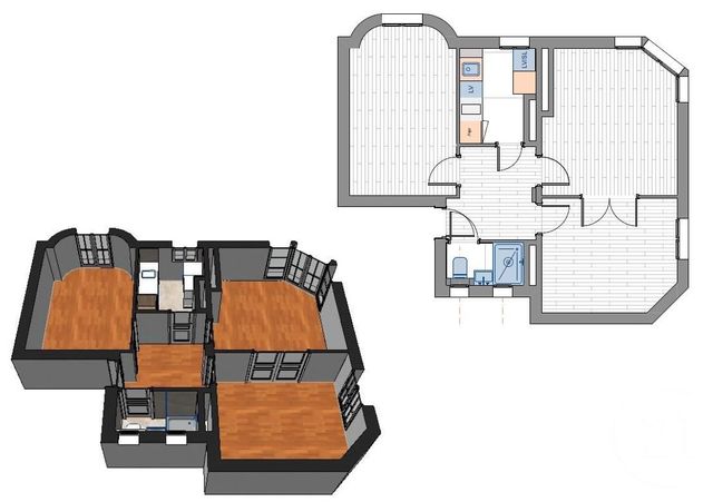 Appartement &agrave; vendre - 3 pi&egrave;ces - 44,27 m2 - Paris - 75015 - ILE-DE-FRANCE