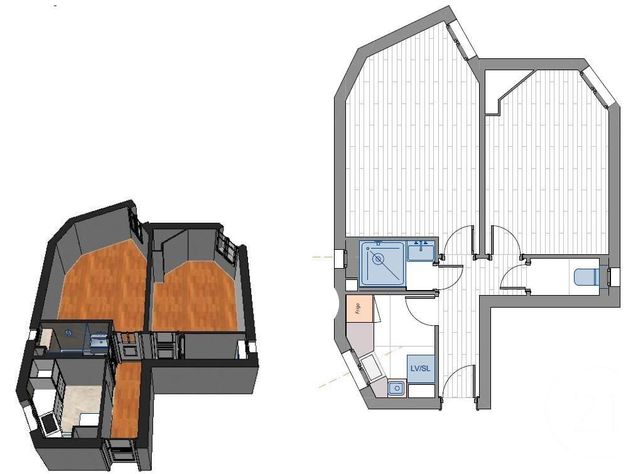 Appartement &agrave; vendre - 2 pi&egrave;ces - 31,94 m2 - Paris - 75015 - ILE-DE-FRANCE
