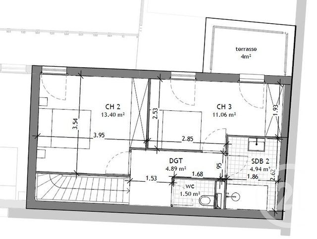 Maison &agrave; vendre - 4 pi&egrave;ces - 76,96 m2 - Paris - 75020 - ILE-DE-FRANCE