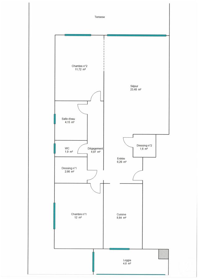 Appartement F3 à vendre - 3 pièces - 77,58 m2 - Nice - 06 - PROVENCE-ALPES-COTE-D-AZUR