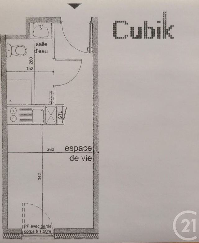 Appartement F1 &agrave; vendre - 1 pi&egrave;ce - 18 m2 - Massy - 91 - ILE-DE-FRANCE