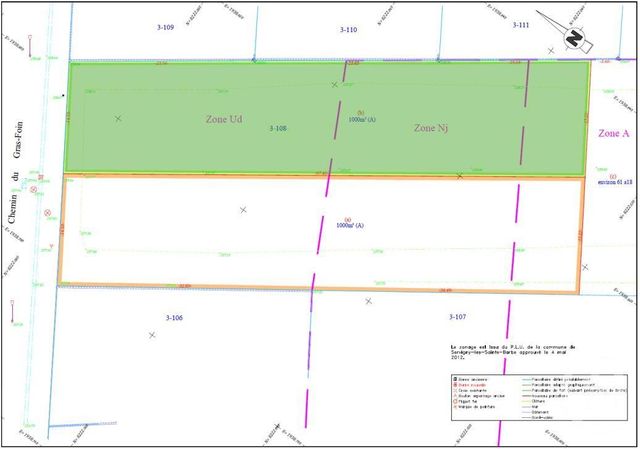Terrain &agrave; vendre - 1000 m2 - Servigny Les Ste Barbe - 57 - LORRAINE
