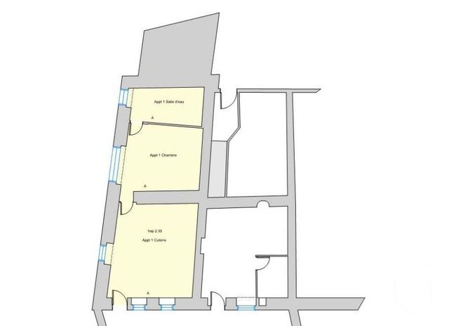 Appartement F2 &agrave; vendre - 2 pi&egrave;ces - 50,54 m2 - Besancon - 25 - FRANCHE-COMTE