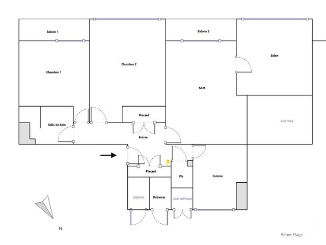 Appartement F4 &agrave; vendre - 4 pi&egrave;ces - 71,24 m2 - Besancon - 25 - FRANCHE-COMTE