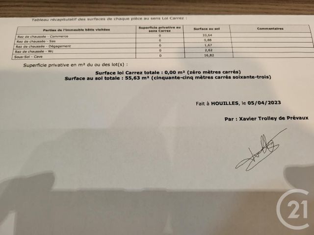 Appartement Local &agrave; louer - 1 pi&egrave;ce - 55,63 m2 - Houilles - 78 - ILE-DE-FRANCE