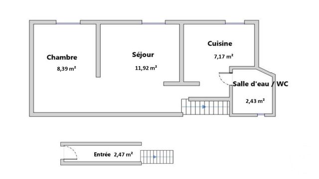 Appartement F2 &agrave; vendre - 2 pi&egrave;ces - 32,38 m2 - Colombes - 92 - ILE-DE-FRANCE