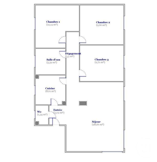 Appartement F4 &agrave; vendre - 5 pi&egrave;ces - 81,28 m2 - Colombes - 92 - ILE-DE-FRANCE