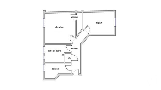 Appartement F2 à vendre - 2 pièces - 49,13 m2 - La Garenne Colombes - 92 - ILE-DE-FRANCE