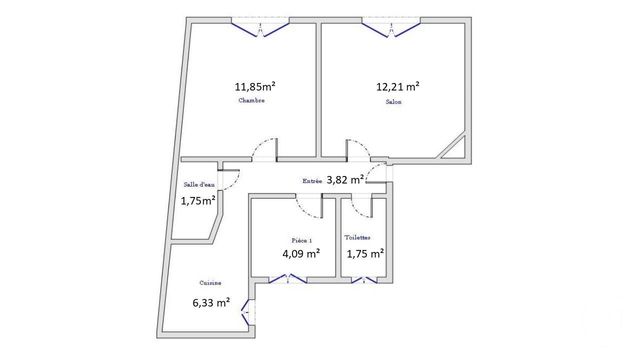 Appartement F2 &agrave; vendre - 2 pi&egrave;ces - 41,80 m2 - Colombes - 92 - ILE-DE-FRANCE