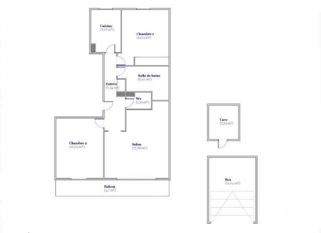 Appartement F3 &agrave; vendre - 3 pi&egrave;ces - 62,38 m2 - Colombes - 92 - ILE-DE-FRANCE