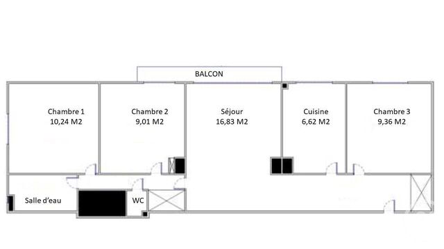 Appartement F4 à vendre - 4 pièces - 68,56 m2 - Colombes - 92 - ILE-DE-FRANCE