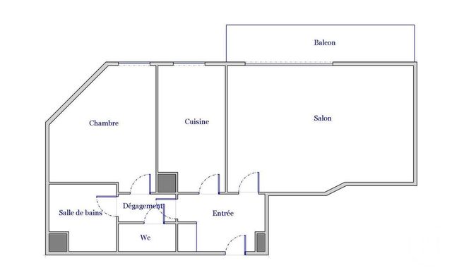 Appartement F2 &agrave; vendre - 2 pi&egrave;ces - 50,56 m2 - Colombes - 92 - ILE-DE-FRANCE