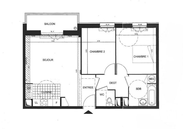Appartement F3 &agrave; vendre - 3 pi&egrave;ces - 60,81 m2 - Colombes - 92 - ILE-DE-FRANCE