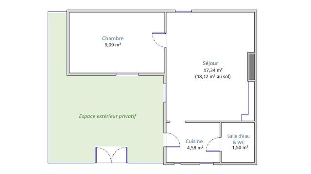 Maison à vendre - 2 pièces - 32,51 m2 - Colombes - 92 - ILE-DE-FRANCE