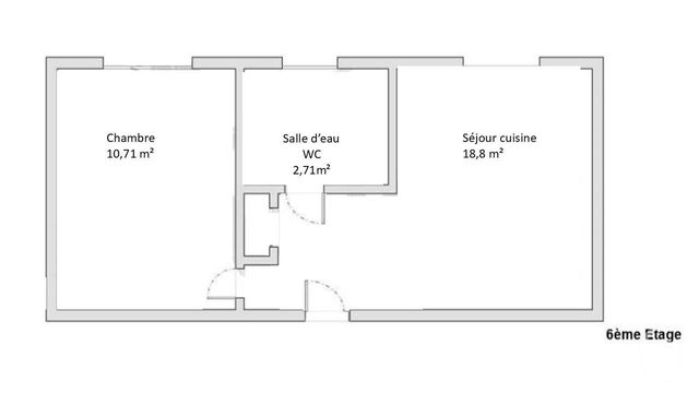 Appartement &agrave; vendre - 2 pi&egrave;ces - 32,22 m2 - Bois Colombes - 92 - ILE-DE-FRANCE