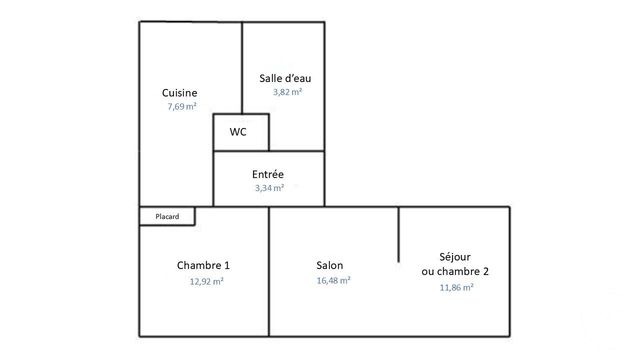 Appartement &agrave; vendre - 3 pi&egrave;ces - 57,11 m2 - Colombes - 92 - ILE-DE-FRANCE