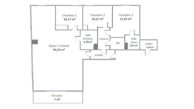 Appartement F4 &agrave; vendre - 4 pi&egrave;ces - 92,19 m2 - Colombes - 92 - ILE-DE-FRANCE